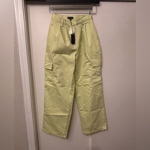 Hunter & Brown Junior's Straight Leg Pleated Cargo Pants w/Pockets XL Pistachio